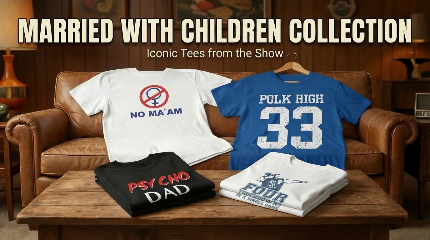 Maglietta Sposato Con Figli &ndash; No Ma&rsquo;am! Al Bundy, Bud, Peg, Kelly &ndash; 100% Cotone, Unisex, Taglie Regolari
