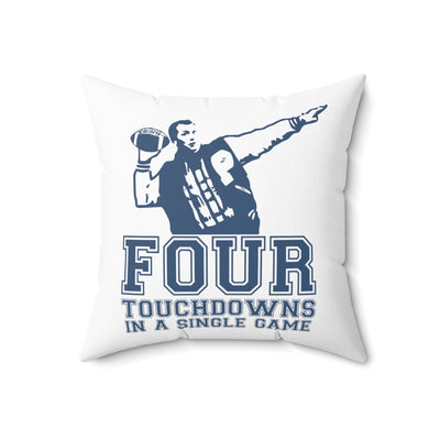 Four Touchdowns In A Single Game | Spun Polyester Square Pillow - Al Bundy Store - Home Decor