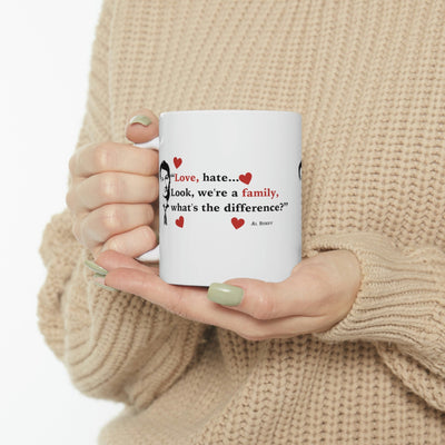 Love - Hate | Ceramic Mug 11oz - Al Bundy Store - Mug