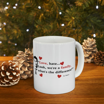 Love - Hate | Ceramic Mug 11oz - Al Bundy Store - Mug