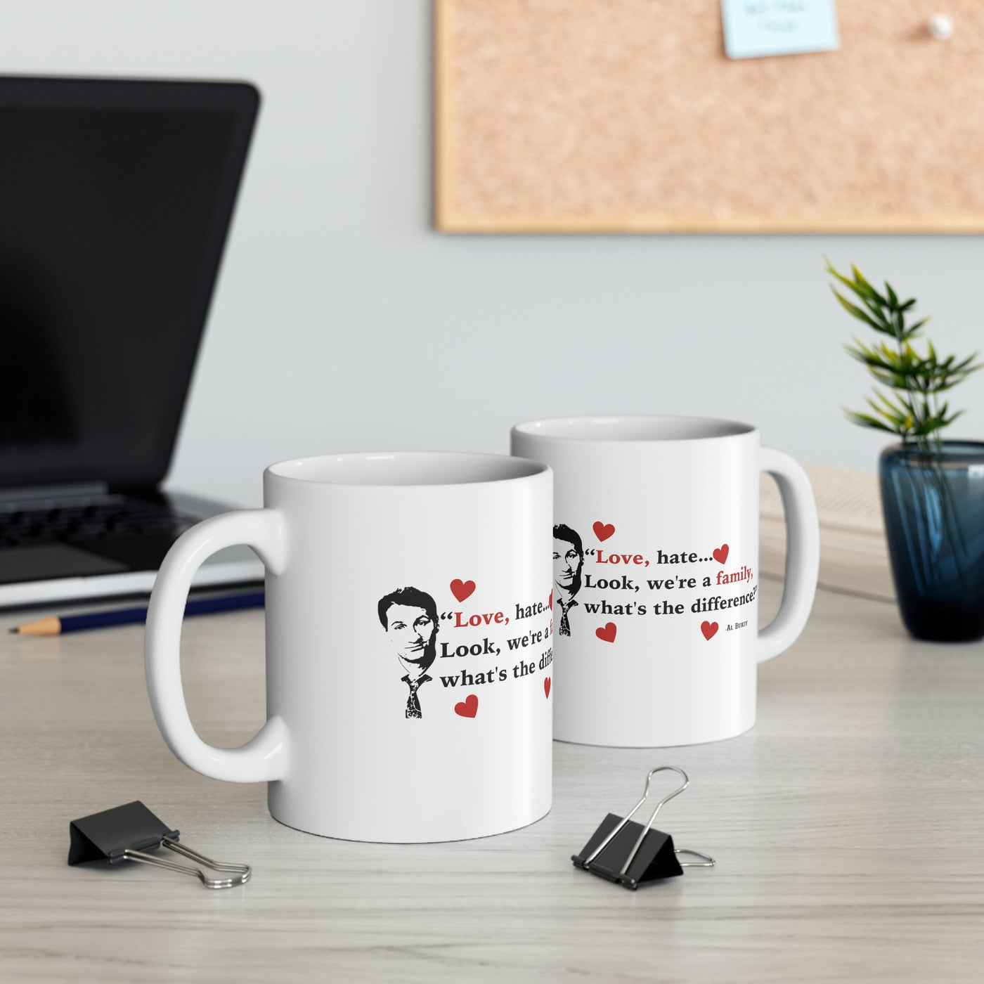 Love - Hate | Ceramic Mug 11oz - Al Bundy Store - Mug