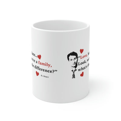 Love - Hate | Ceramic Mug 11oz - Al Bundy Store - Mug