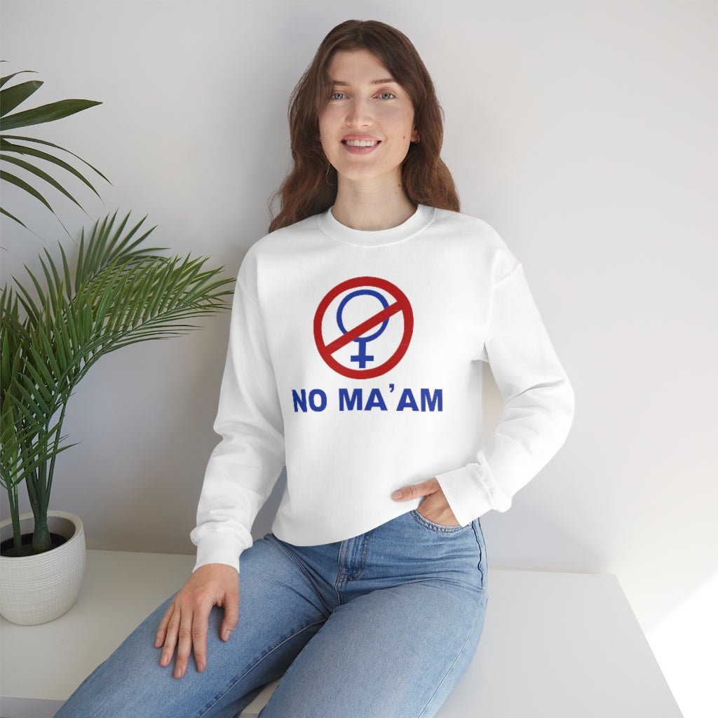 No Ma'am | Unisex Heavy Blend™ Crewneck Sweatshirt - Al Bundy Store - Sweatshirt